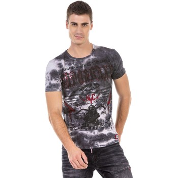 Vêtements Homme T-shirts manches courtes Cipo And Baxx T-Shirt  pour Homme - CT629 Gris