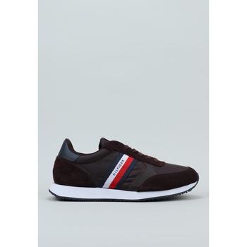 Chaussures Homme Baskets basses Socks tommy Hilfiger RUNNER LO MIX RIPSTOP Marron