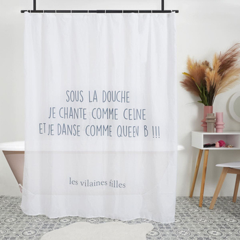 Les Vilaines Filles Rideau de douche Blanc - Maison & Déco Rideaux / stores  36,20 €
