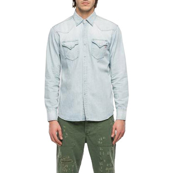 Vêtements Homme Chemises manches longues Replay M402326C25A Bleu