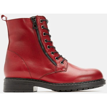 Chaussures Femme Boots Bata boots en cuir Famme Rouge