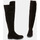 Chaussures Femme Boots Bata Bottes cuissardes en cuir velours Famme Noir