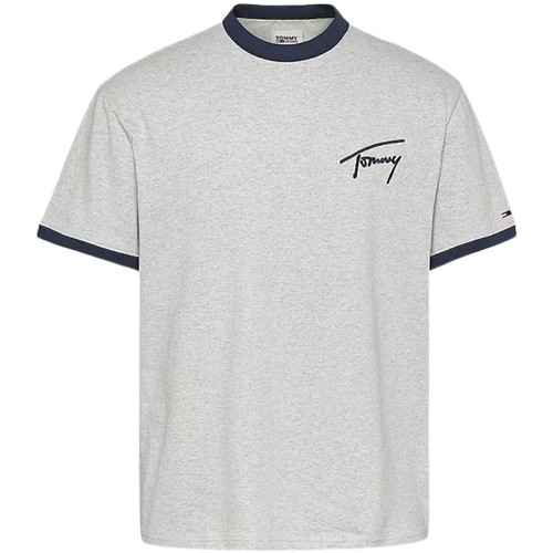 Vêtements Homme T-shirts & Polos Tommy Jeans T Shirt Homme  Ref 55874 Gris Gris