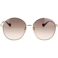 Gucci Eyewear aviator-frame tinted sunglasses Femme Lunettes de soleil Gucci Occhiali da Sole  con Catena GG1090SA 002 Doré