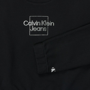 Calvin Klein Jeans METALLIC BOX LOGO SWEATSHIRT Noir