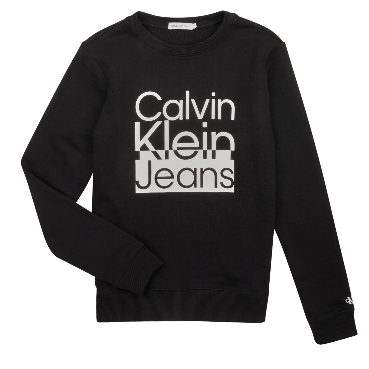 Vêtements Garçon Calvin Klein 1981 Thong BOX LOGO SWEATSHIRT Noir