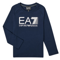 Vêtements Garçon T-shirts manches longues Emporio Armani EA7  Marine