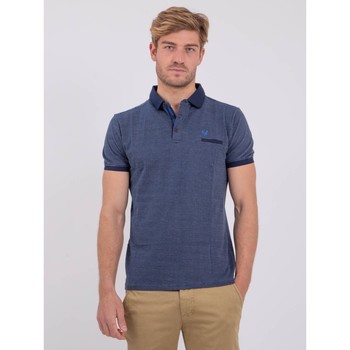 Vêtements Homme T-shirts & Polos Ritchie Polo manches courtes pur coton PELESTIN Bleu marine