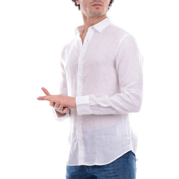 Vêtements Homme Chemises manches longues EAX 8NZC50ZNCFZ Blanc