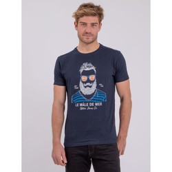 Vêtements T-shirts manches courtes Ritchie T-shirt manches courtes col rond pur coton NABARZU Bleu marine