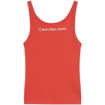 Vêtements Femme T-shirts & Polos Calvin Klein Jeans Debardeur Femme  Ref 55832 Fraise Rouge