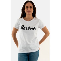 Vêtements Femme T-shirts manches courtes Barbour rebecca wh11 white blanc
