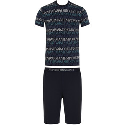 Vêtements Homme Pyjamas / Chemises de nuit emporio armani CHOLAVO leather panel lace up trainers item Pyjama EA7 Emporio Bleu