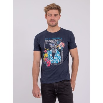 Vêtements T-shirts & Polos Ritchie T-shirt manches courtes col rond pur coton NUMILAN Bleu marine