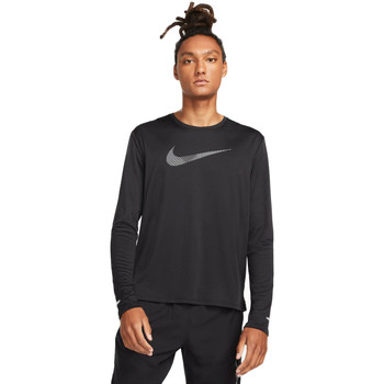 Vêtements Homme T-shirts manches longues Nike debuetiert T-shirt Dri-fit Uv Run Division Miler Noir