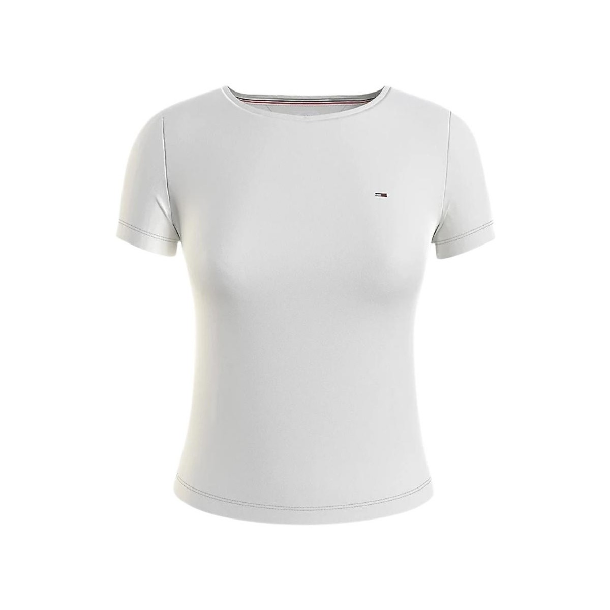 Vêtements Femme T-shirts & Polos Tommy Jeans T Shirt Femme  Ref 55531 Ecru Beige