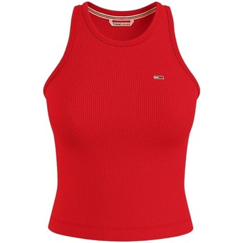 Vêtements Femme T-shirts & Polos Tommy Jeans Debardeur  Ref 55677 Rouge Rouge