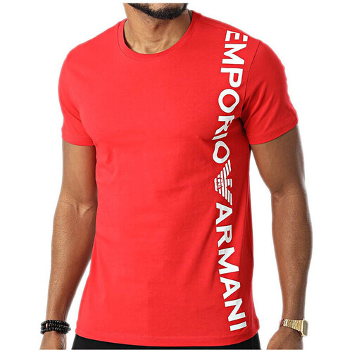 Ea7 Emporio Armani BEACH WEAR Rouge - Vêtements T-shirts & Polos Homme  70,20 €