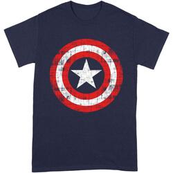 Vêtements T-shirts manches longues Captain America BI100 Rouge