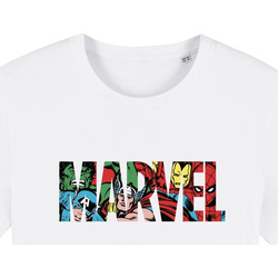 Vêtements T-shirts manches courtes Marvel  Blanc / Rouge / Vert