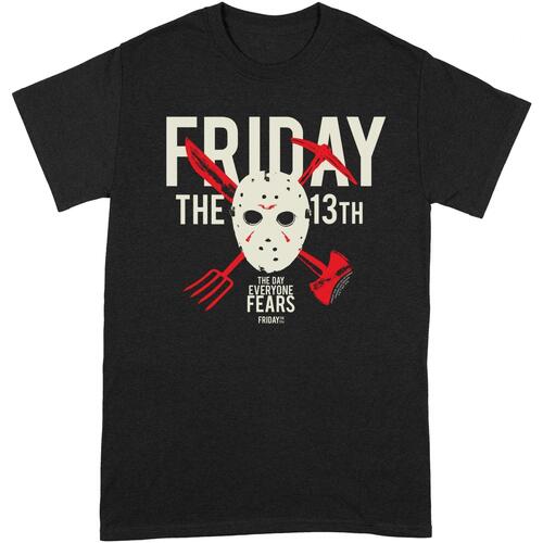 Vêtements T-shirts manches longues Friday The 13Th  Noir