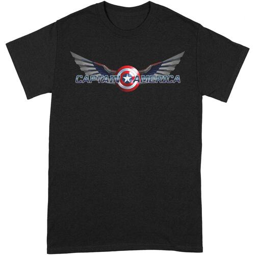 Vêtements T-shirts manches longues Captain America BI178 Noir