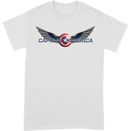 Vêtements T-shirts manches longues Captain America  Rouge