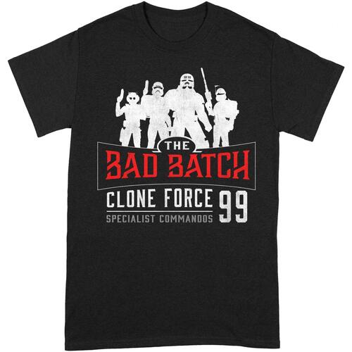 Vêtements T-shirts manches longues Star Wars: The Bad Batch Clone Force 99 Noir