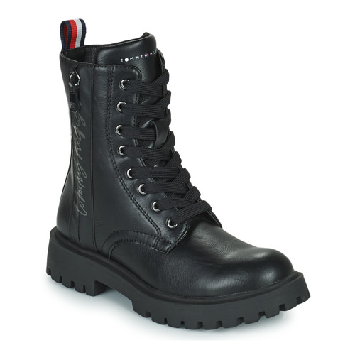Chaussures Fille Boots nero Tommy Hilfiger  Noir