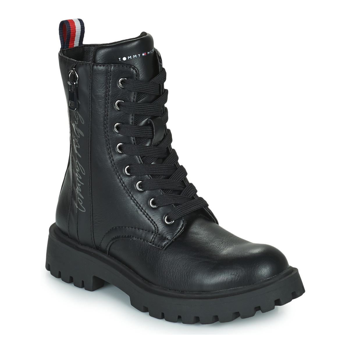 Chaussures Fille Boots Tommy Card Hilfiger  Noir