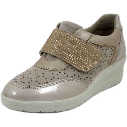 Chaussures Femme Baskets mode Imac Femme Chaussures, Sneaker, Daim -155540 Beige