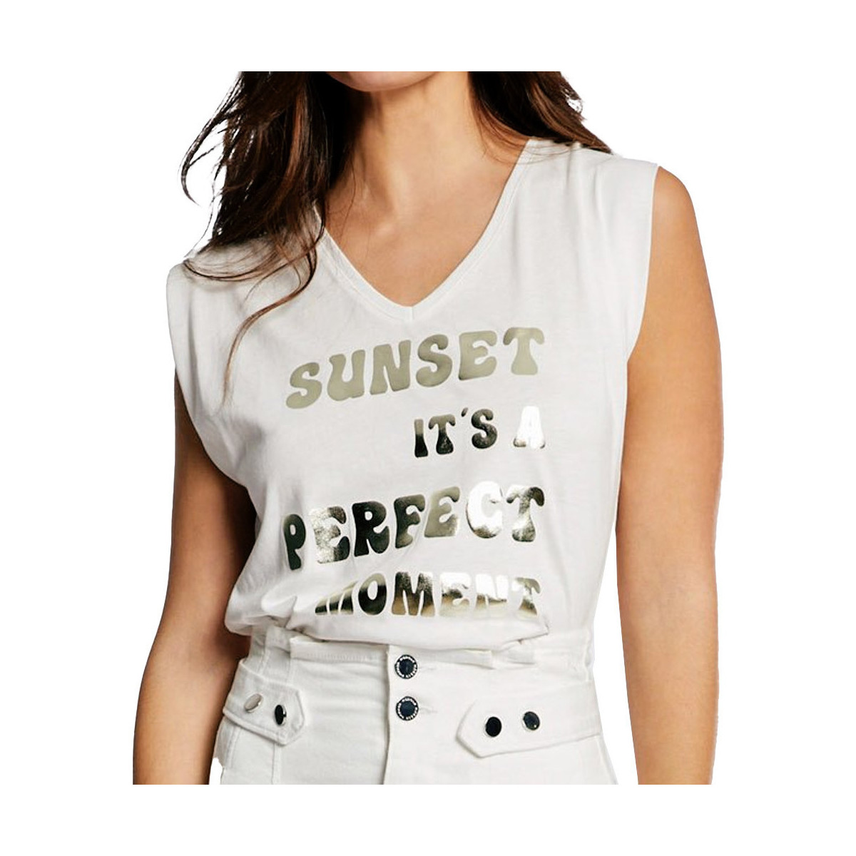 Vêtements Femme T-shirts & Polos Morgan 221-DSUN Blanc