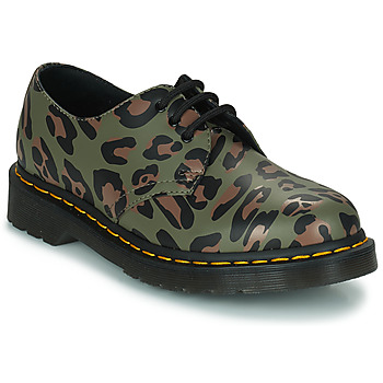 Chaussures Femme Boots Dr. Martens 1461 SMOOTH DISTORTED LEOPARD Kaki