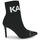 Chaussures Femme Bottines Karl Lagerfeld PANDORA HI KNIT COLLAR ANKLE BT Noir