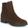 Chaussures Femme Boots Tommy Hilfiger Coin Suede Flat Boot Marron