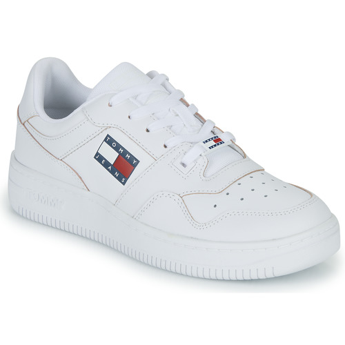 Chaussures Femme Baskets basses Tommy logo Jeans Tommy logo Jeans Etch Basket Wmn Blanc
