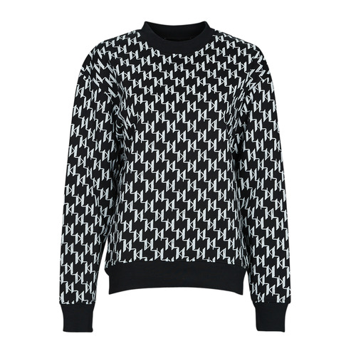 Vêtements Femme Sweats exclusive Lagerfeld UNISEX ALL-OVER MONOGRAM SWEAT Noir / Blanc