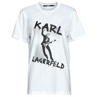 Vêtements T-shirts manches courtes Karl Lagerfeld KARL ARCHIVE OVERSIZED T-SHIRT Blanc