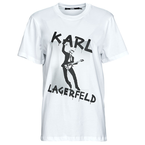 Vêtements Kapri Whipstitch Lo Lace Karl Lagerfeld KARL ARCHIVE OVERSIZED T-SHIRT Blanc