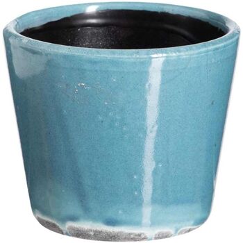 Porte Bougie En Terre Cuite Vases / caches pots d'intérieur Ixia Cache-pot azur en céramique vieillie Bleu