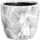 Maison & Déco Vases / caches pots d'intérieur Ixia Set de 2 Cache-pots Ginkgo Biloba en céramique blanche vieillie Blanc