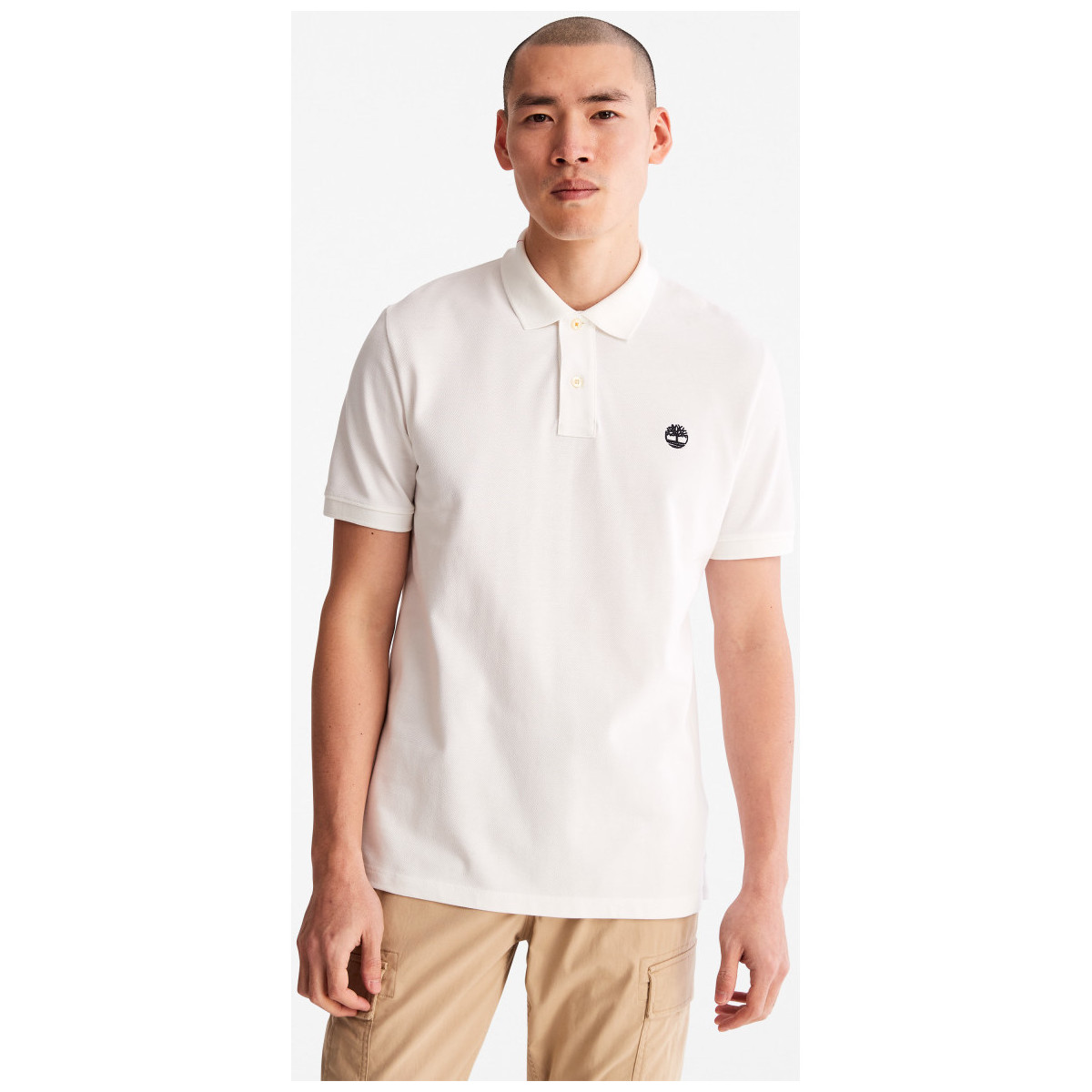 Vêtements Homme T-shirts & Polos Timberland TB0A26N41001 POLO-1001 - WHITE Blanc