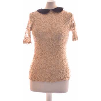Vêtements Femme Gilets / Cardigans Zara top manches courtes  34 - T0 - XS Beige Beige