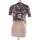 Vêtements Femme HERON PRESTON Grey Cotton T-shirt With Heron Print Zara top manches courtes  36 - T1 - S Noir Noir