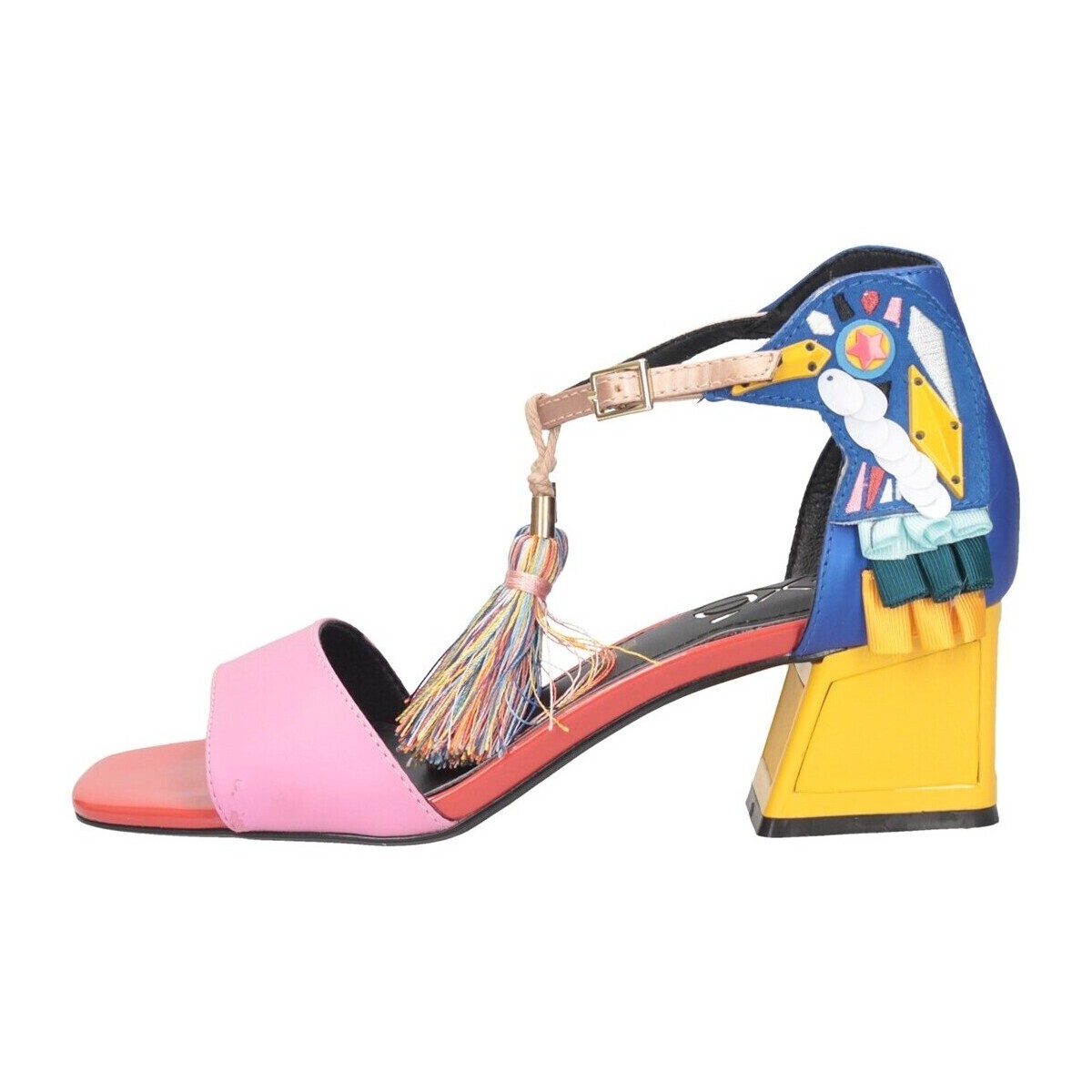 Chaussures Femme Sandales et Nu-pieds Exé Shoes Exe' LUISA 310 Sandales Femme Jaune rose Multicolore