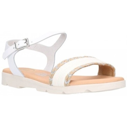 Chaussures Fille Gwen Sandals In Powder Leather Oh My Sandals  Blanc