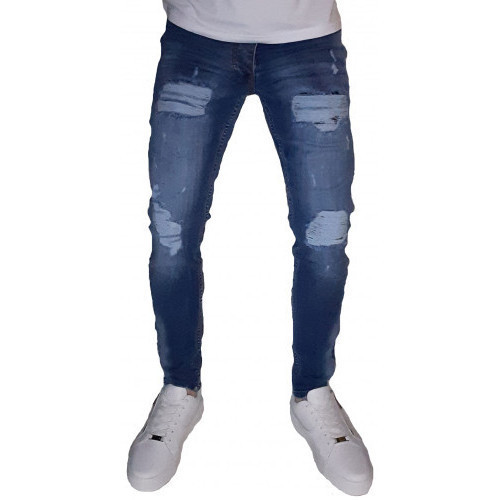 Vêtements Pantalons | Jean bleu foncé bleu délavé DHZ3525 - JH39892
