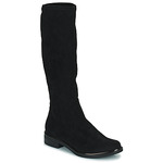 heeled black combat boots