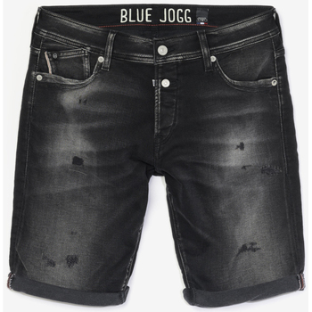 Vêtements Homme Shorts / Bermudas Paniers / boites et corbeillesises Bermuda jogg if noir délavé destroy Noir