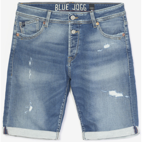 Vêtements Homme Shorts / Bermudas Pantalon Chino Dyli5 Roseises Bermuda jogg if bleu clair délavé destroy Bleu